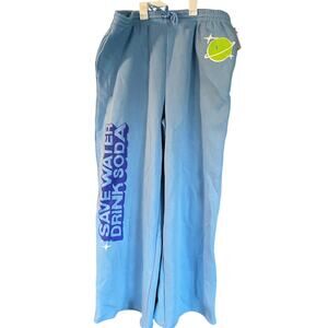 Poppi Blue Drawstring Sweatpants with Pockets Size 2XL inseam 31” waist 19-24”